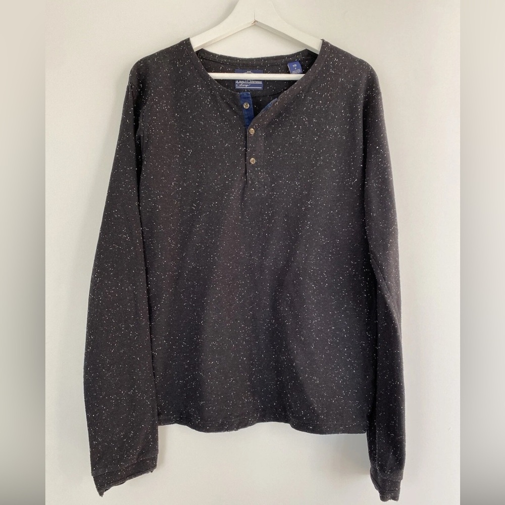 Scotch & Soda Black Speckled Button Down Shirt